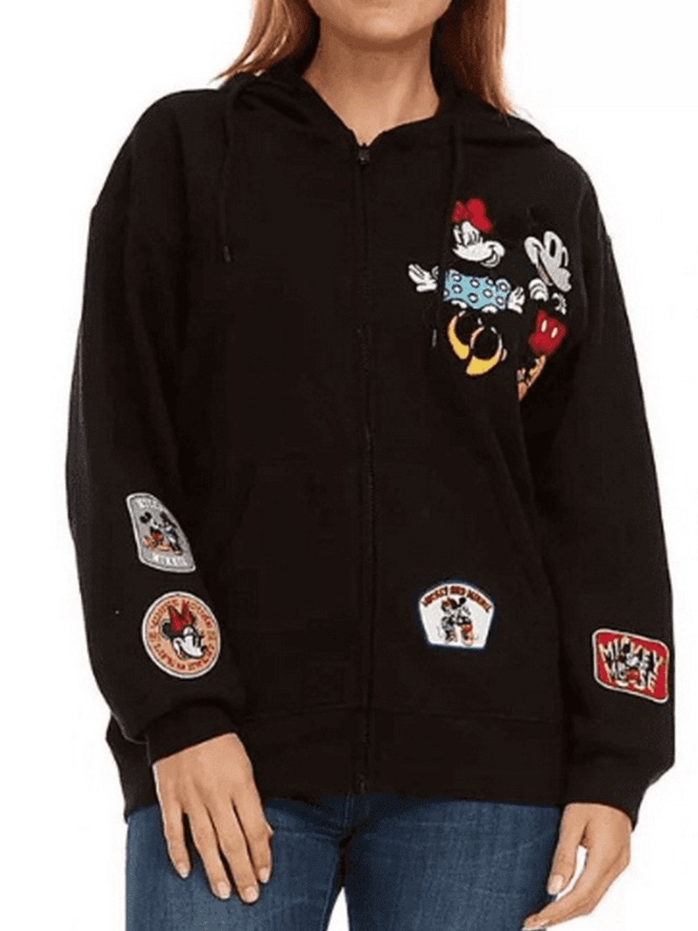 Disney Mikey and Minni Women's Character Full Zip Hoodie